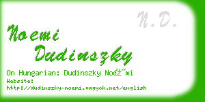 noemi dudinszky business card